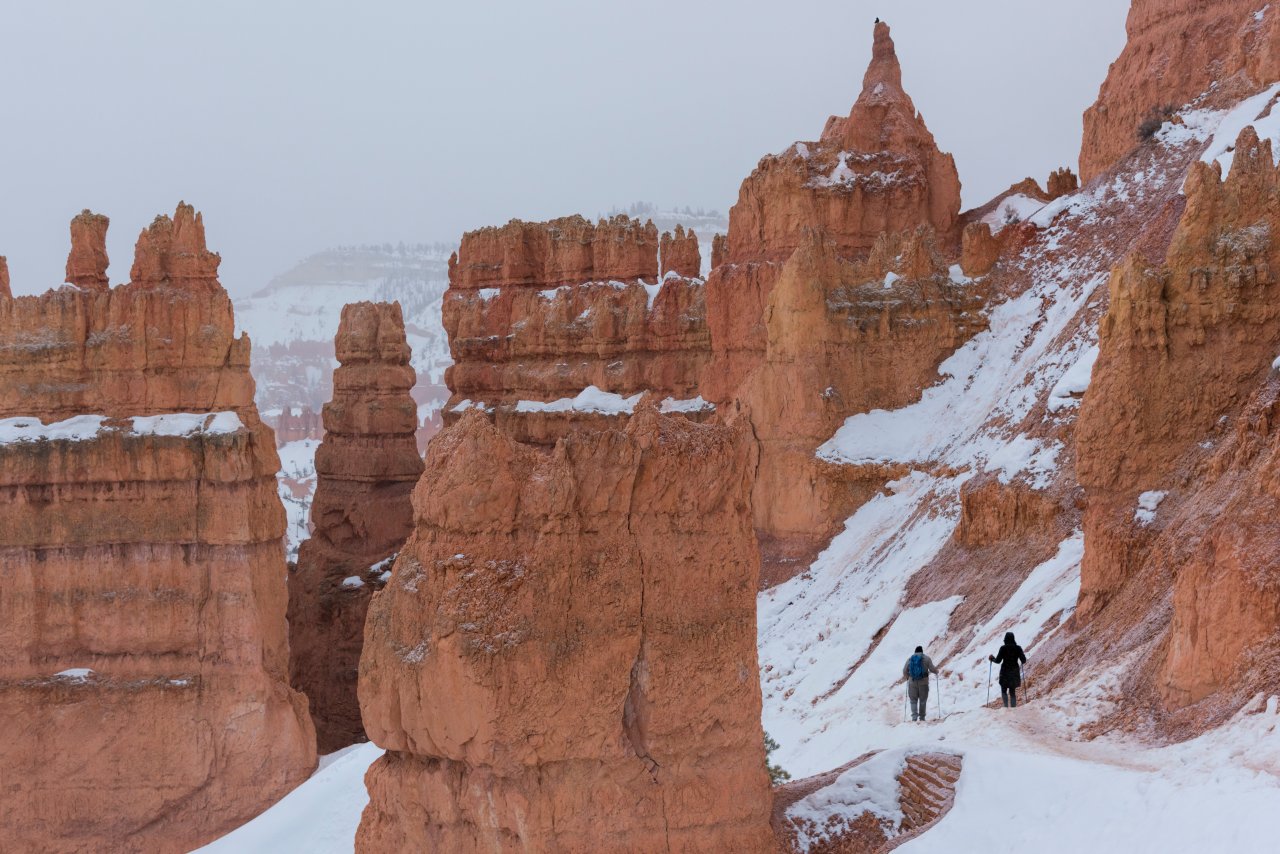 Light mountain snow continues into Tuesday for southern Utah, cold northerly flow stays in place