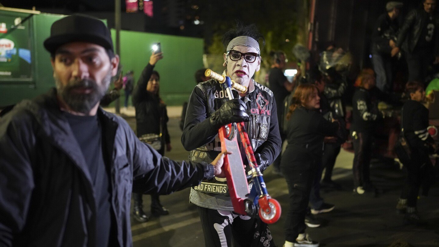 Punks distribute toys to children in need for Three Kings Day in Mexico City