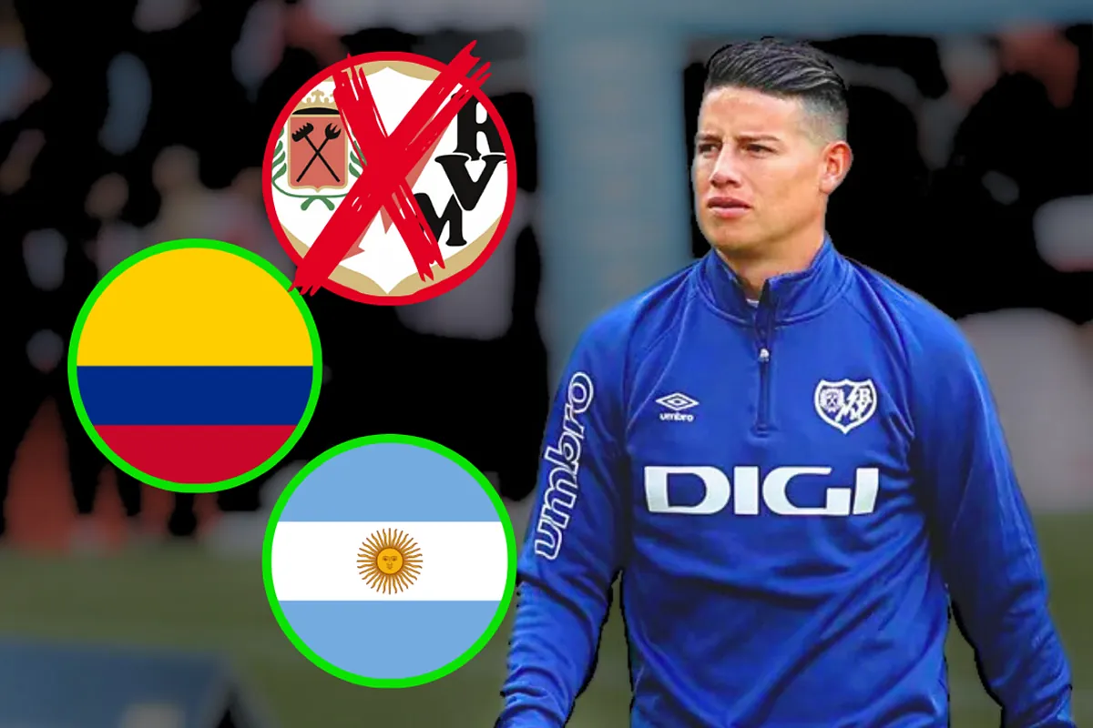 Las opciones para James Rodríguez después del muy mal paso por Rayo Vallecano ¿Colombia o Argentina?