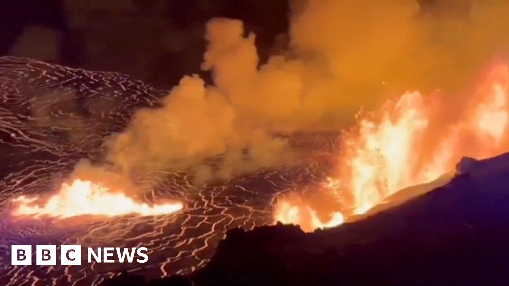 Watch: Hawaii's Kilauea volcano sends jets of lava into the air