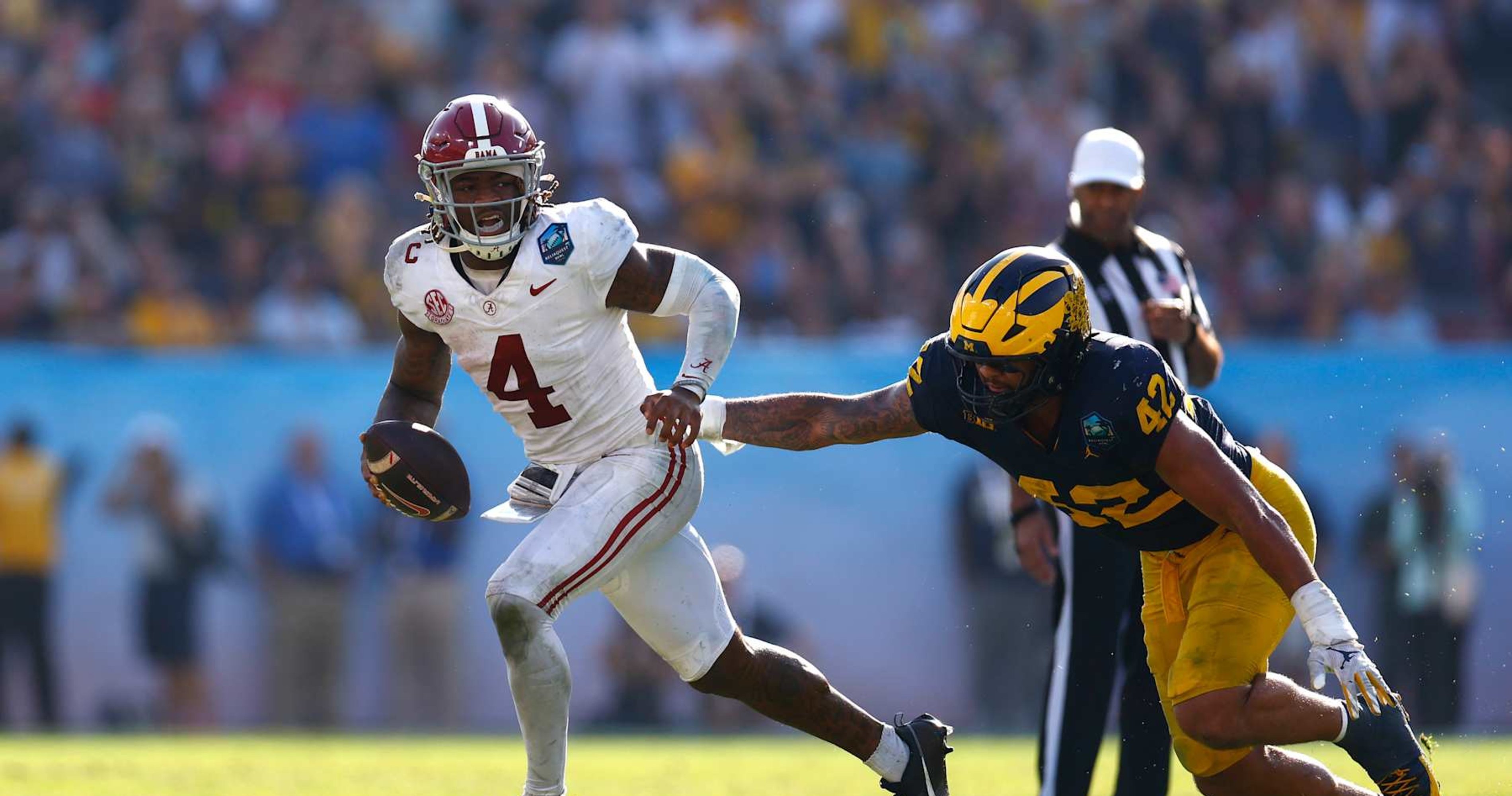 Video: Alabama HC Defends Decision to Keep Jalen Milroe in Bowl Game Despite Loss