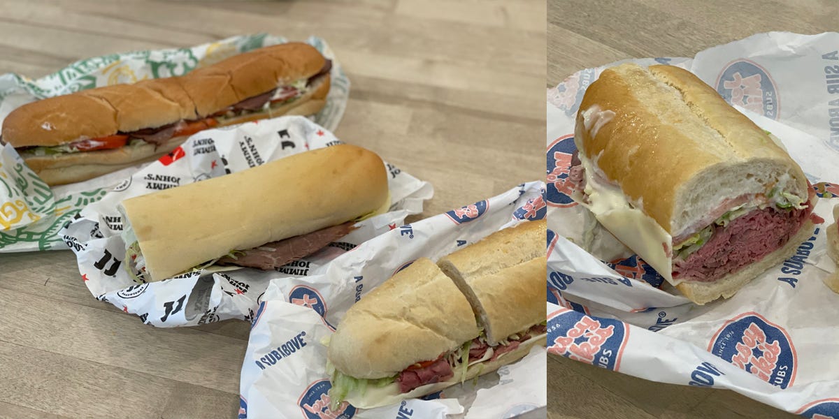 I tried roast-beef sandwiches from Jimmy John's, Subway, and Jersey Mike's. None were perfect, but one stood out.