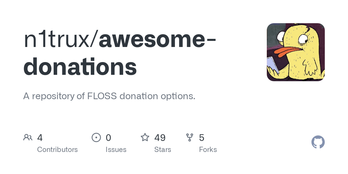 Awesome Donations: A repository of FLOSS donation options