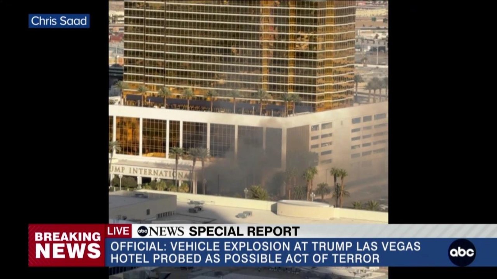 Police investigating Cybertruck explosion at Trump hotel in Las Vegas as possible act of terror