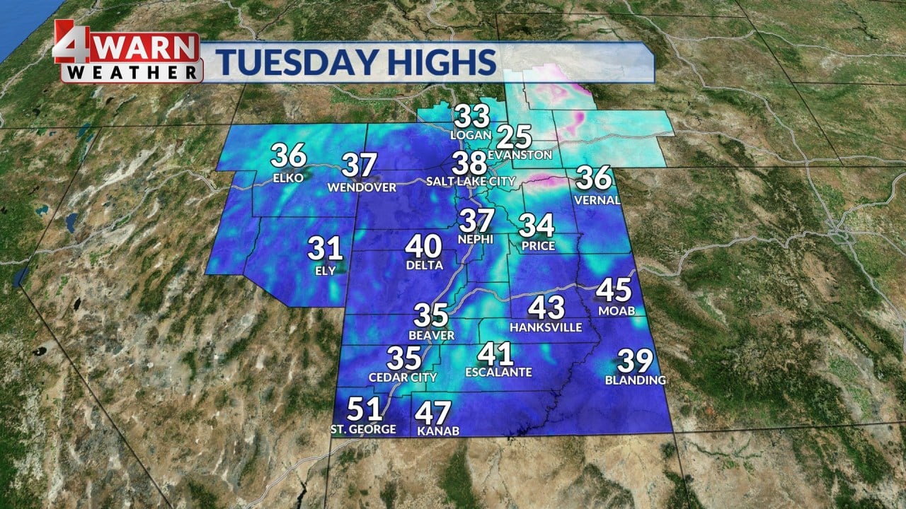 Gusty winds blow through northern Utah for Tuesday