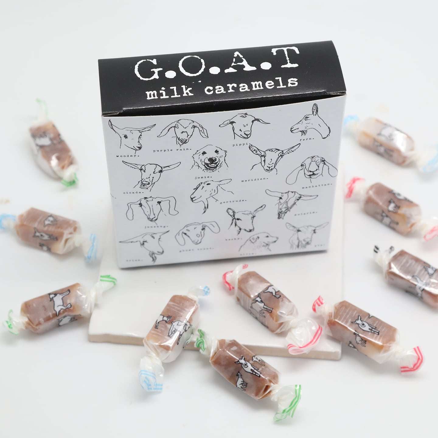 Goat milk caramels from Vermont make great hostess gifts