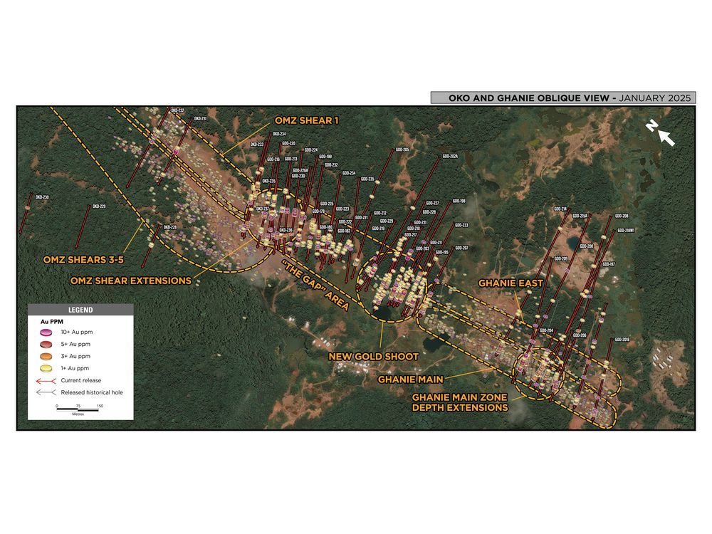 G2 Drilling Significantly Expands Mineralized Envelope at Oko Project; Guyana