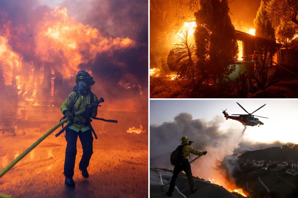 Firefighters run out of water as fires tear through Los Angeles