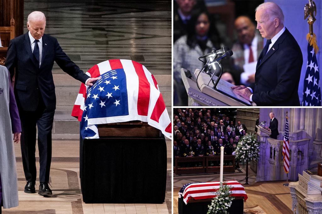 Biden honors Carter's faith, character in state funeral attended by all living presidents