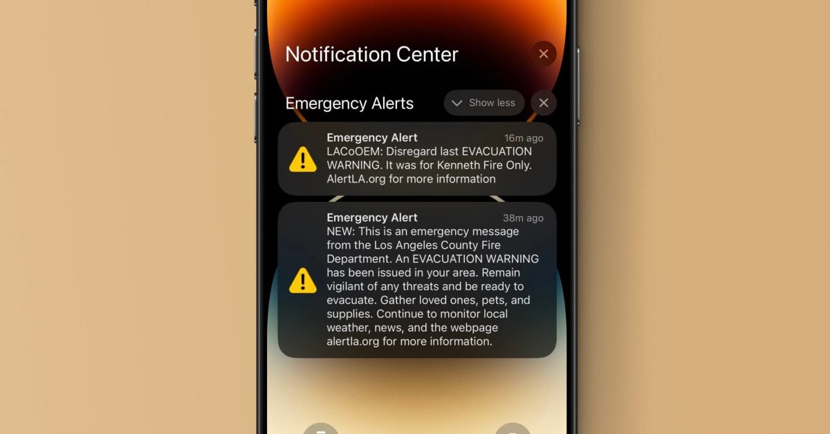 All iPhone users in Los Angeles were accidentally sent an evacuation alert