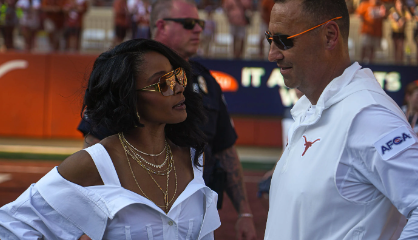 Steve Sarkisian's Ex-Wife Loreal Turns Heads With All Leather Attire While Posing With Texas HC